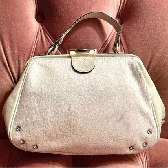 Patricia Nash Gracchi Leather Calf Hair Satchel - Picture 11 of 11